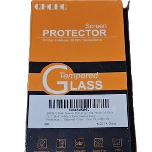 NEW Screen Protector for iPhone 16 Plus includes Camera Lens Protection 3 PK